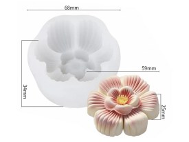 Molde silicona flor 6 petalos